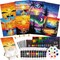 36 Pcs Paint and Sip Kit for Adults 8''x10'' Pre Drawn Canvas for Painting DIY Afro Acrylic Painting Kit Wood Easel Brushes Date Night Bulk for Mother's Day Party Gifts